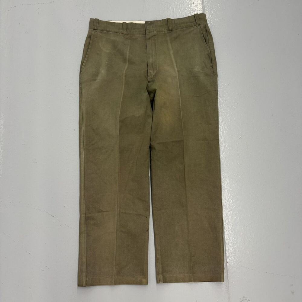 Vintage 60s Sears Green Sanforized Workwear Chinos 36x28